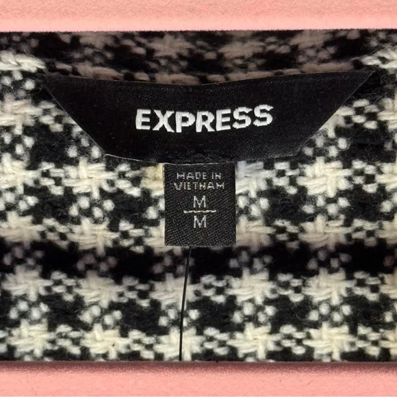 Express Oversized Houndstooth Shacket Size M - Picture 7 of 8